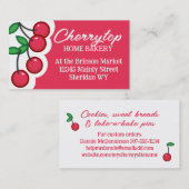 carte de visite de boulangerie de cerises (Devant / Derrière)