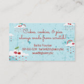 Carte de visite de boulangerie de cuisson de nuage (Dos)