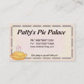 Carte de visite de boulangerie de ~ de tarte (Dos)