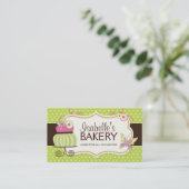 Carte de visite de boulangerie de gâteau (Debout devant)