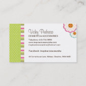 Carte de visite de boulangerie de gâteau (Dos)