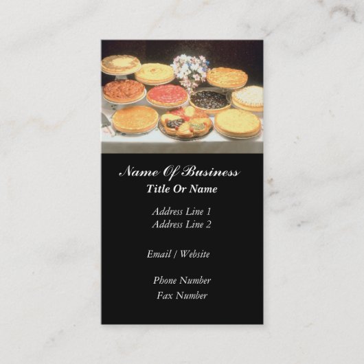 Carte de visite de boulangerie de gâteau au (Devant)