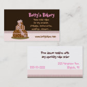 Carte de visite de boulangerie de gâteau de (Devant / Derrière)