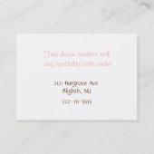 Carte de visite de boulangerie de gâteau et de (Dos)