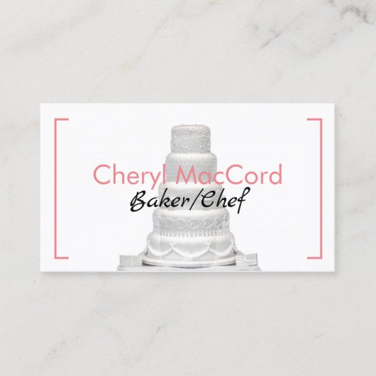 Carte de visite de boulangerie de gâteaux (Devant)