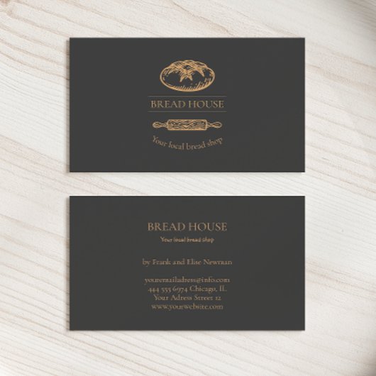 Carte de visite de boulangerie de pain