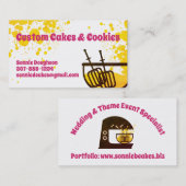 Carte de visite de boulangerie de pâte lisse de (Devant / Derrière)