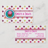 Carte de visite de boulangerie de petit gâteau (Devant / Derrière)