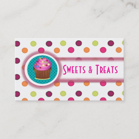 Carte de visite de boulangerie de petit gâteau (Devant)