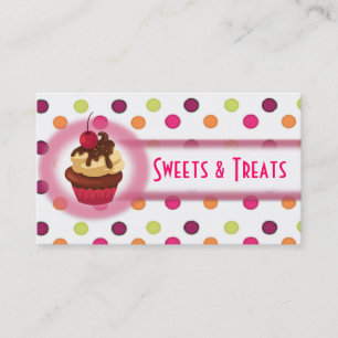 Carte de visite de boulangerie de petit gâteau