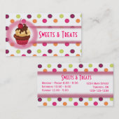 Carte de visite de boulangerie de petit gâteau (Devant / Derrière)