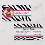 Carte de visite de boulangerie de petit gâteau (Devant / Derrière)