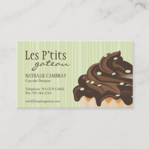 Carte de visite de boulangerie de petit gâteau