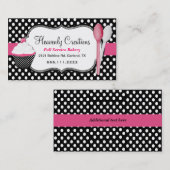 Carte de visite de boulangerie de petit gâteau et (Devant / Derrière)