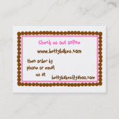 Carte de visite de boulangerie de point de polka (Dos)