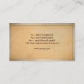 carte de visite de boulangerie de restaurant de (Dos)