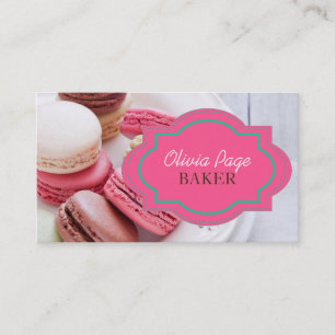 Carte de visite de boulangerie de sucreries profes
