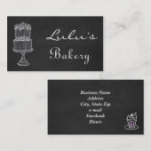 Carte de visite de boulangerie de tableau avec le (Devant / Derrière)