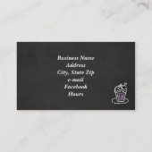 Carte de visite de boulangerie de tableau avec le (Dos)