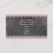 Carte de visite de boulangerie de tableau avec le (Dos)