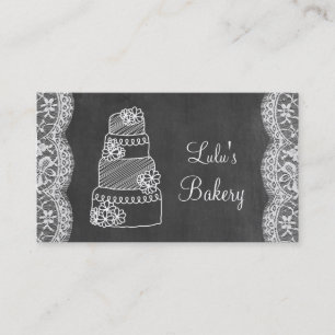 Carte de visite de boulangerie de tableau avec le