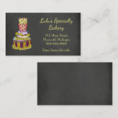 Carte de visite de boulangerie de tableau avec le (Devant / Derrière)