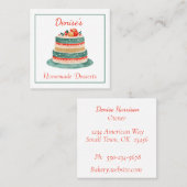 Carte de visite de boulangerie décorée (Devant / Derrière)