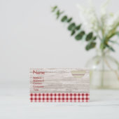 Carte de visite de boulangerie du pays (Debout devant)