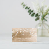 Carte de visite de boulangerie élégant tiré à la m (Debout devant)