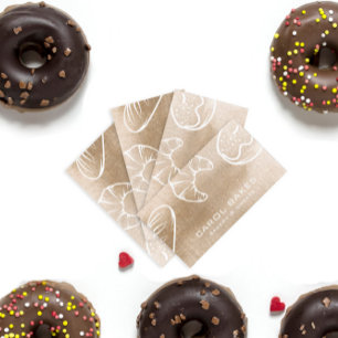 Carte de visite de boulangerie élégant tiré à la m