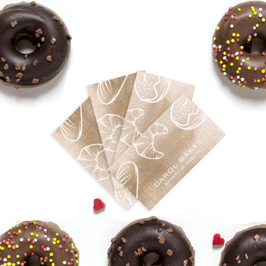 Carte de visite de boulangerie élégant tiré à la m