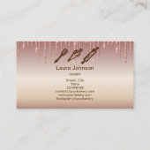 Carte de visite de boulangerie et de Cuisine (Dos)