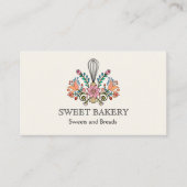 Carte de visite de boulangerie florale (Devant)