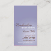 Carte de visite de boulangerie Lilac & Brown Flora (Dos)