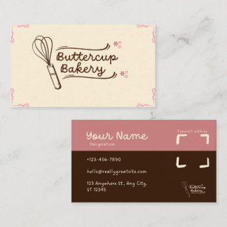 Carte de visite de boulangerie personnalisée migno