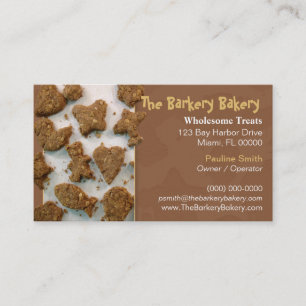 Carte de visite de boulangerie pour chiens