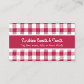 Carte de visite de boulangerie rouge et blanche (Devant)