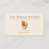 Carte de visite de boulangerie rustique avec logo (Devant)