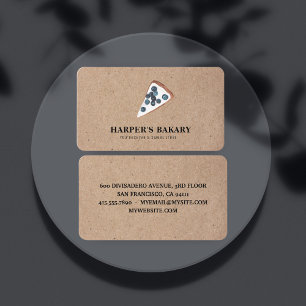 Carte de visite de boulangerie rustique   Kraft