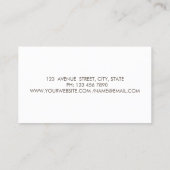 Carte de visite de boulangerie Simple Red Mixer Fl (Dos)