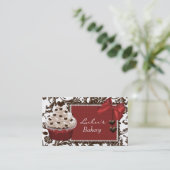 Carte de visite de boulangerie vintage (Debout devant)