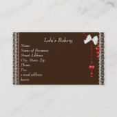 Carte de visite de boulangerie vintage (Dos)