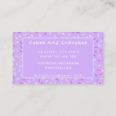 Carte de visite de boulangerie violet coloré (Dos)