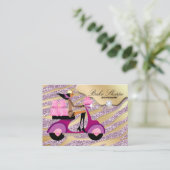 Carte de visite de boulangerie Zebra Rose Gold Spa (Debout devant)