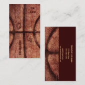 carte de visite de boule de basket-ball (Devant / Derrière)