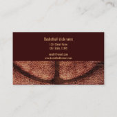 carte de visite de boule de basket-ball (Dos)