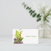 Carte de visite de bouquet de fleurs (Debout devant)