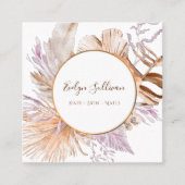 Carte de visite de bouquet de lavande et de pêche (Devant)