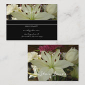 Carte de visite de bouquet floral (Devant / Derrière)