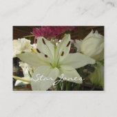 Carte de visite de bouquet floral (Dos)